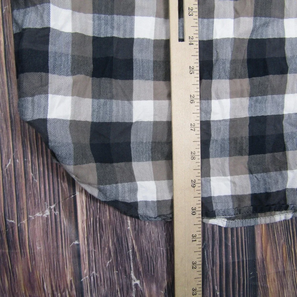 The North Face Shirt Mens 2XL Gray‎ Plaid Long Sleeve Button Up Cotton Casual